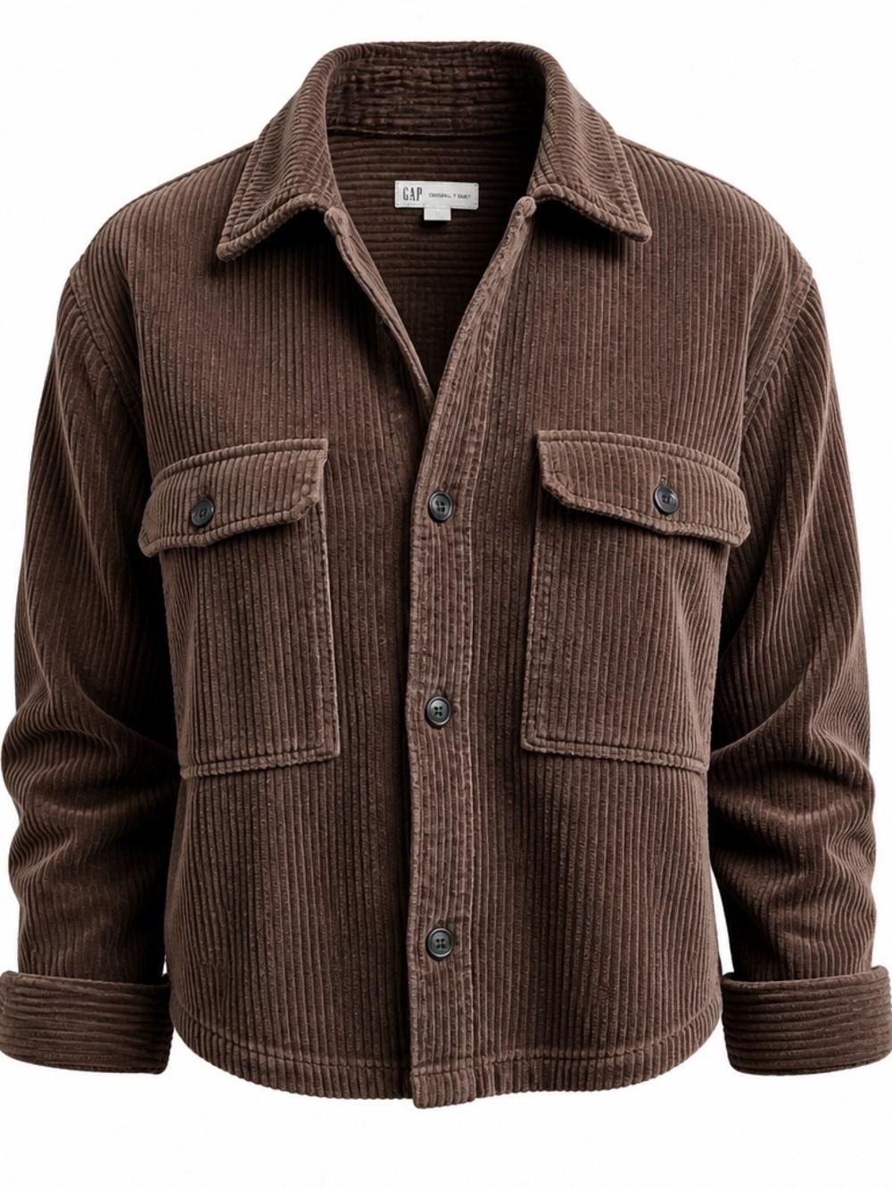 GAP Corduroy Brown Chore Jacket Upcycled Cropped Size L